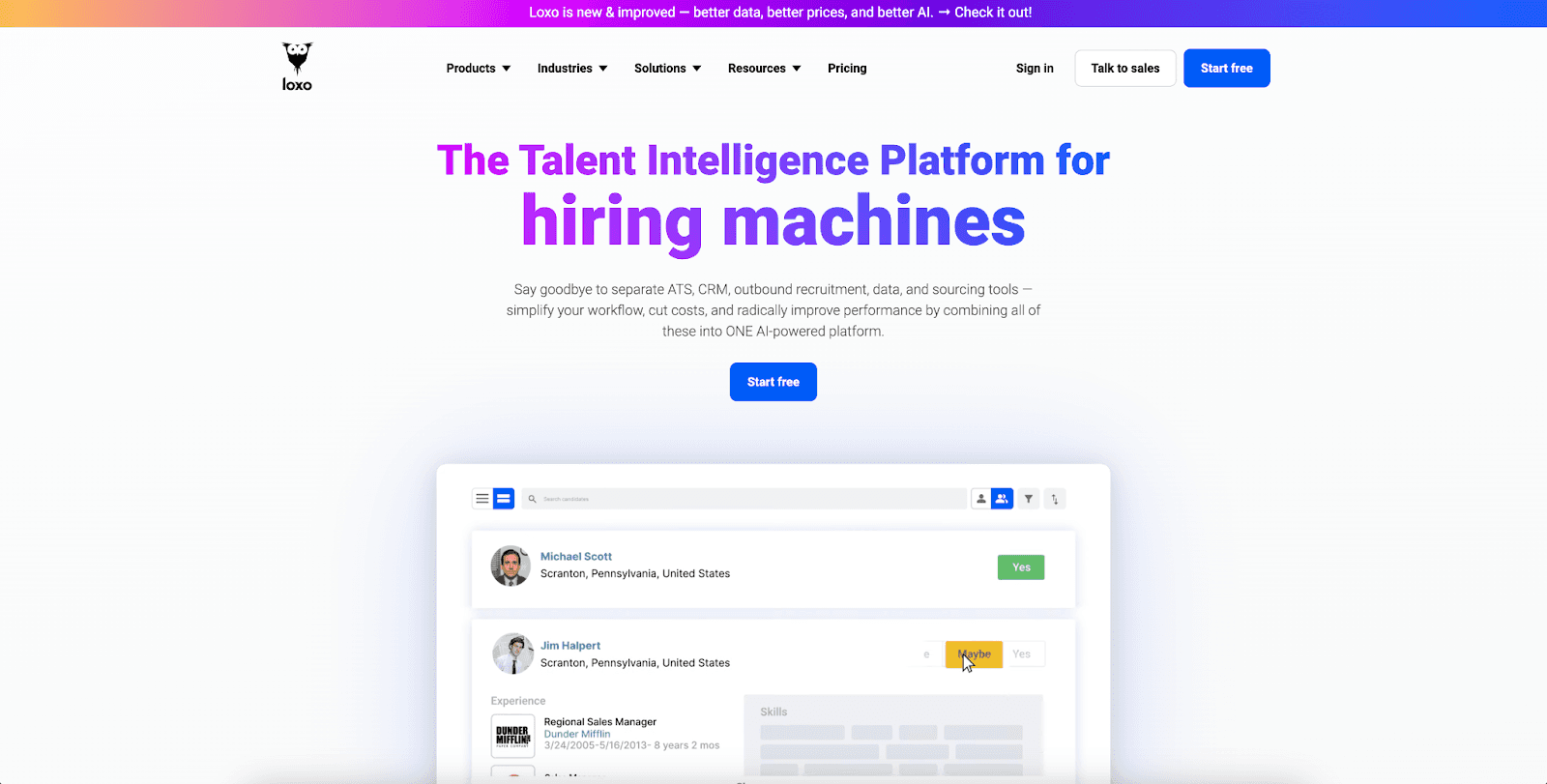 Loxo AI Recruiting platform