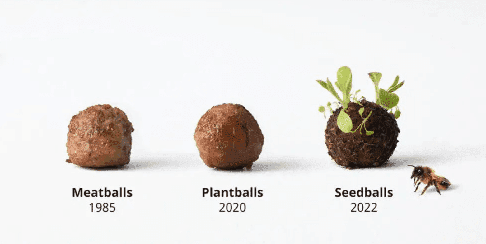 IKEA meatball to seedball progression campaign