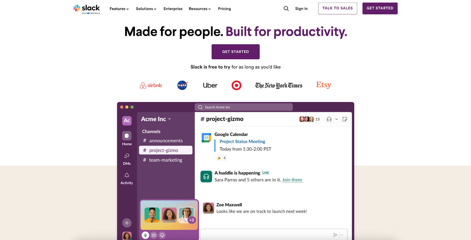 Team Collaboration Tool: Slack, communication tool