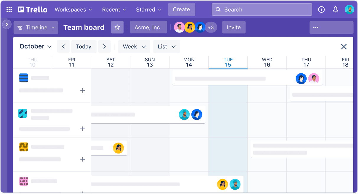 Trello calendar 