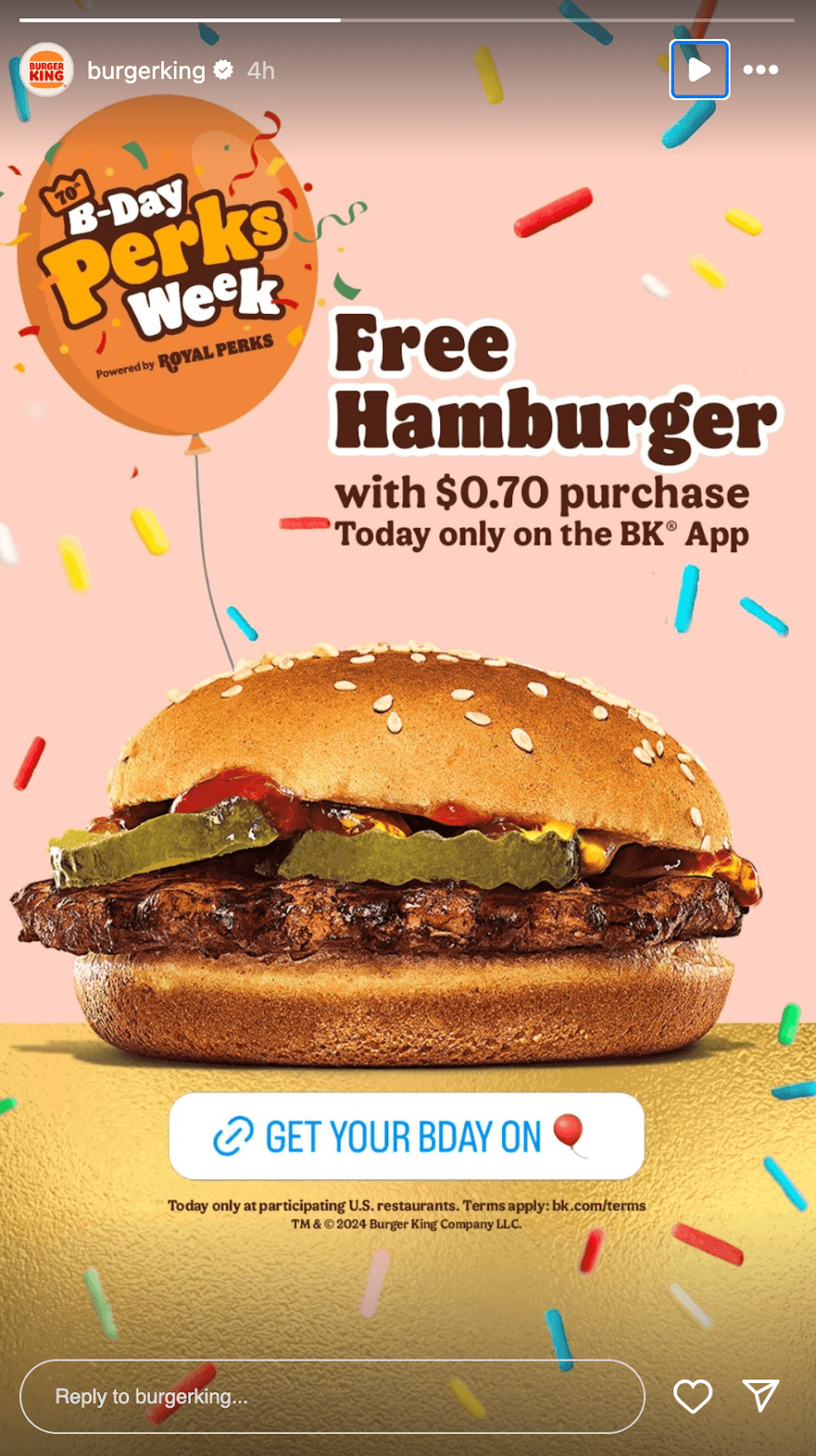 Sharing current deals and promotions from Burger King