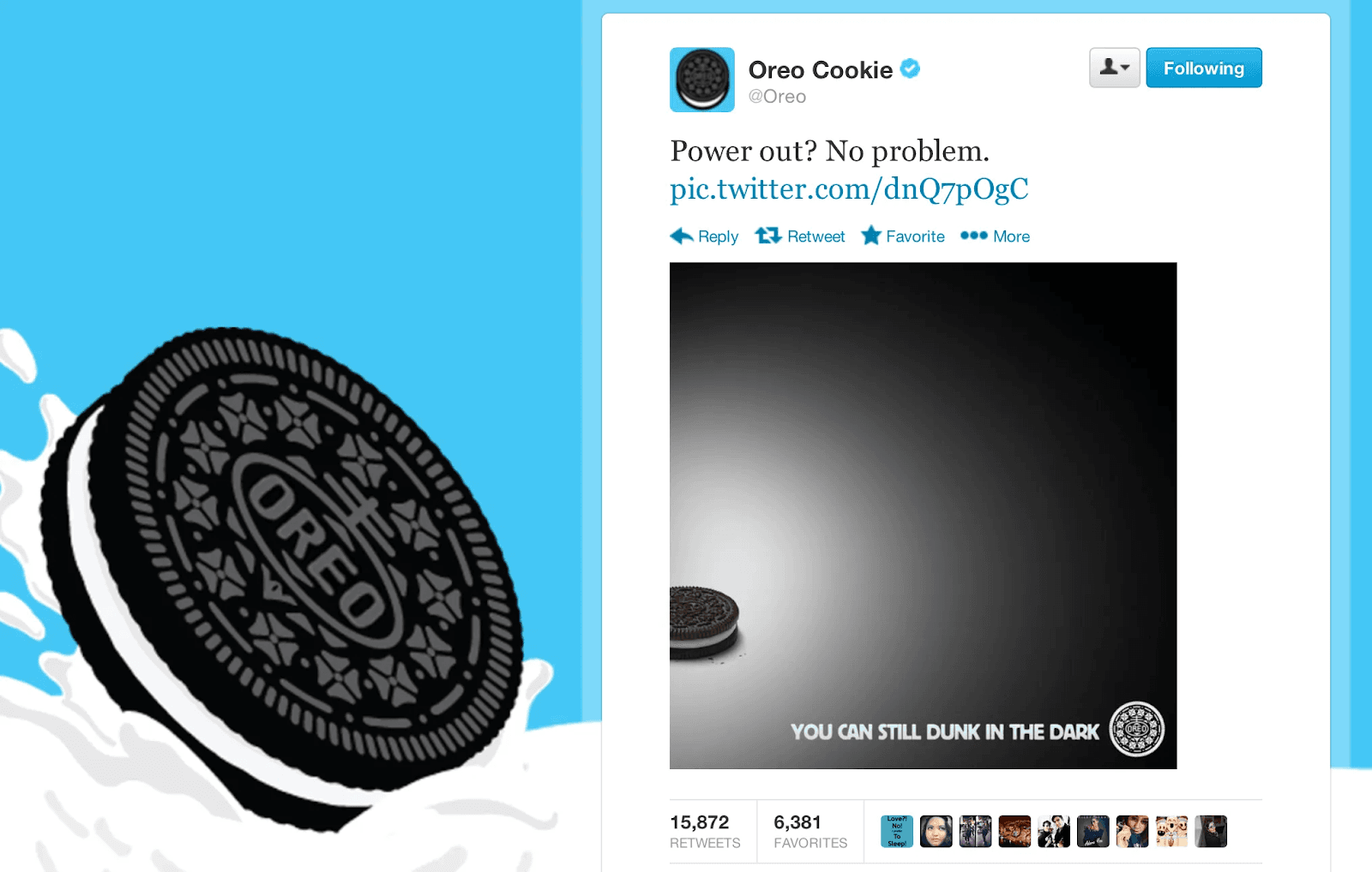 Oreo Super Bowl Blackout Tweet