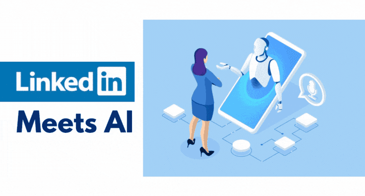 LinkedIn Meets AI graphic