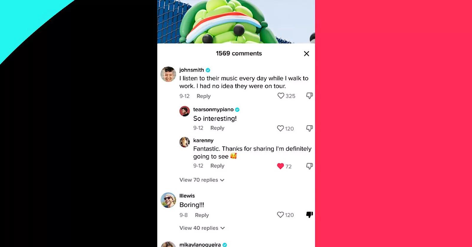 TikTok comments screenshot