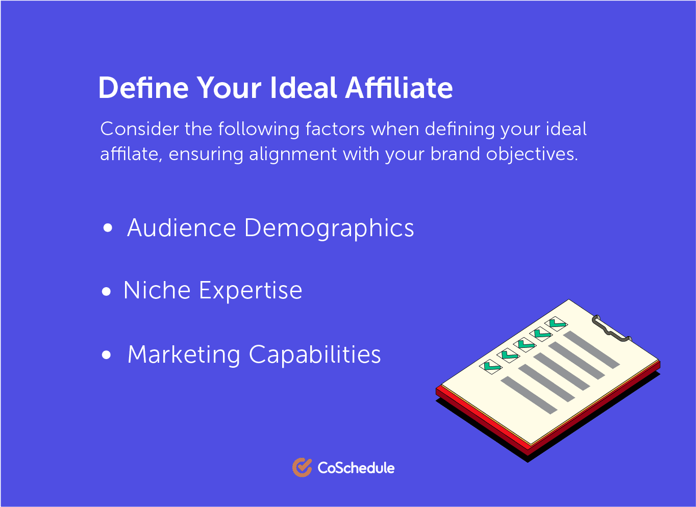 Define your ideal affiliate