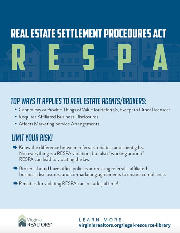 RESPA top ways it applies to real estate agents/brokers.