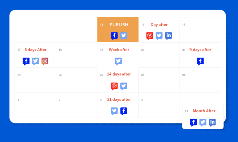 social campaign schedule example