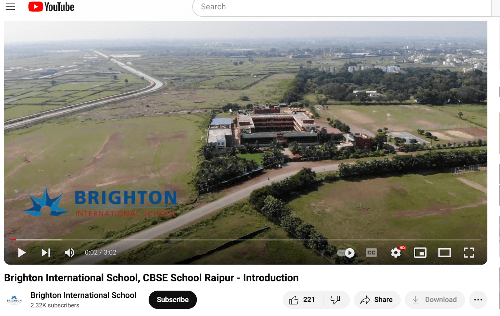 School Marketing Plan Example: Brighton International School: Youtube Video