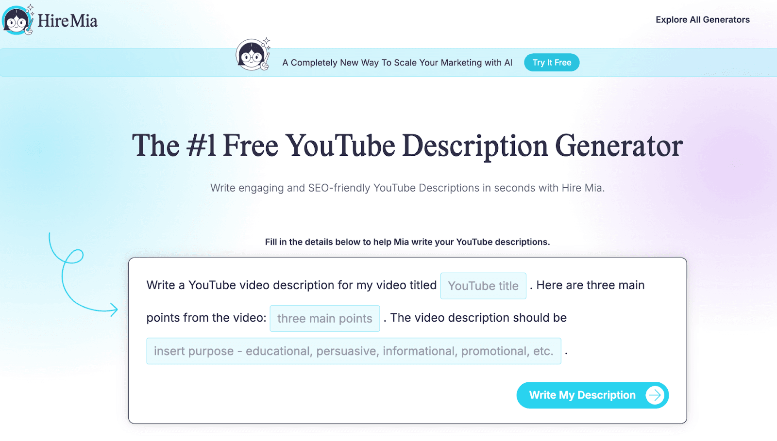 The #1 Free YouTube Description Generator