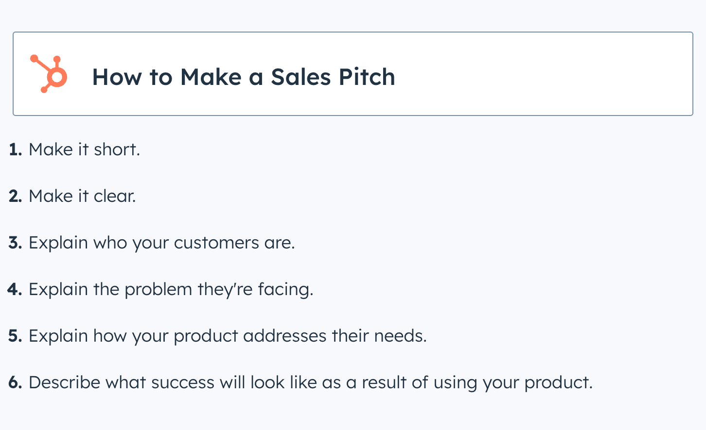 How to make a sales pitch 