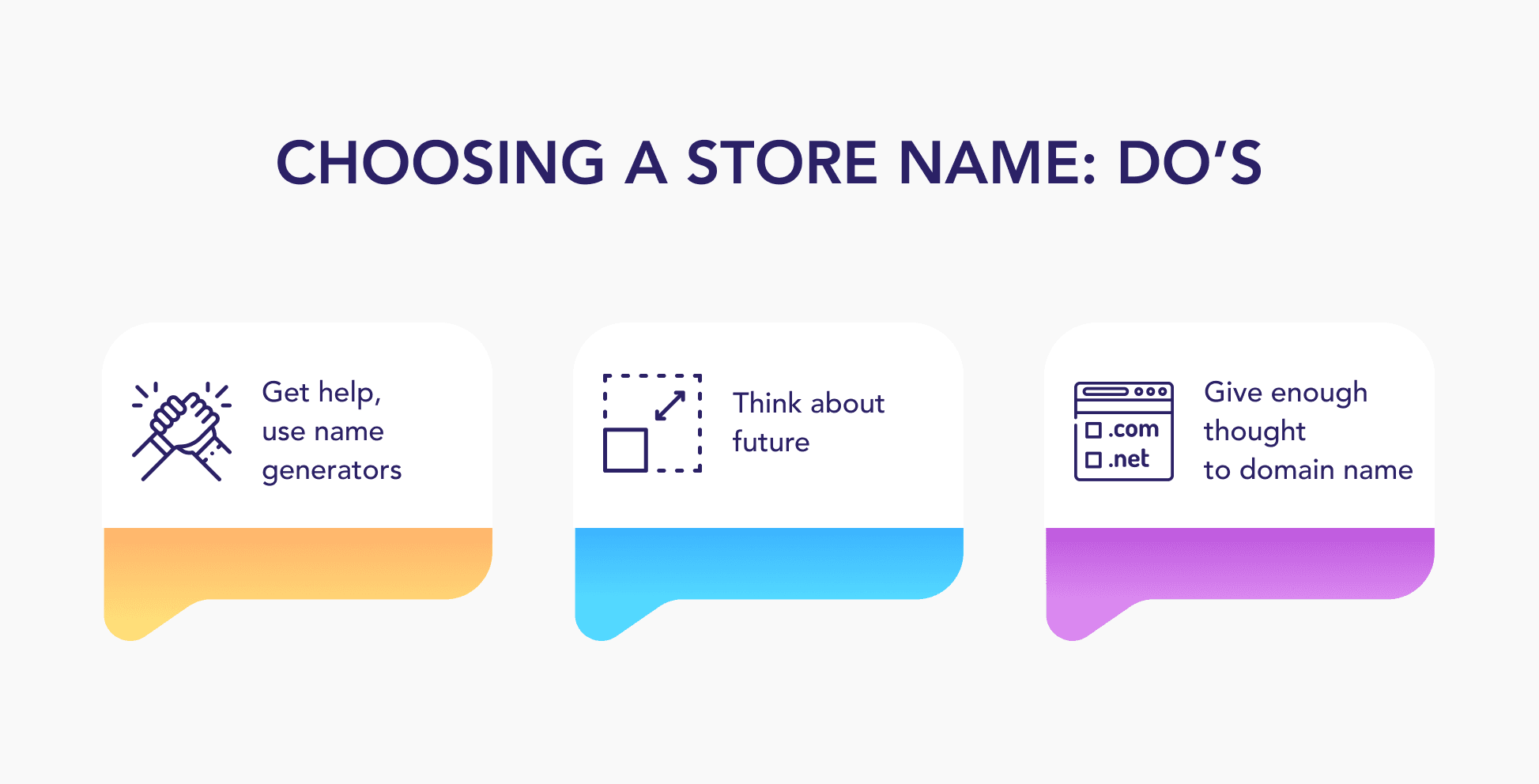 Choosing a store name: do's