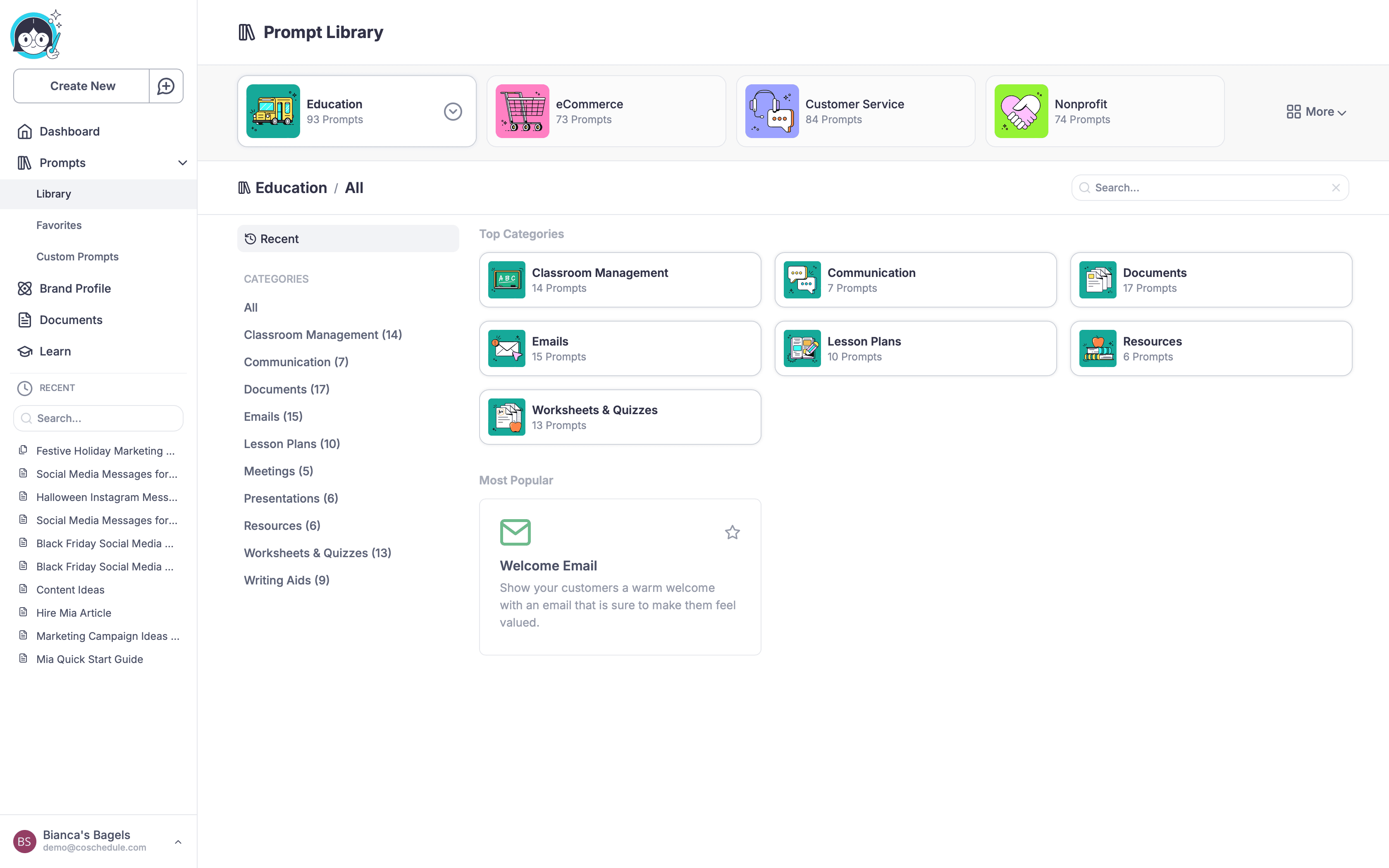 Education Prompt Library