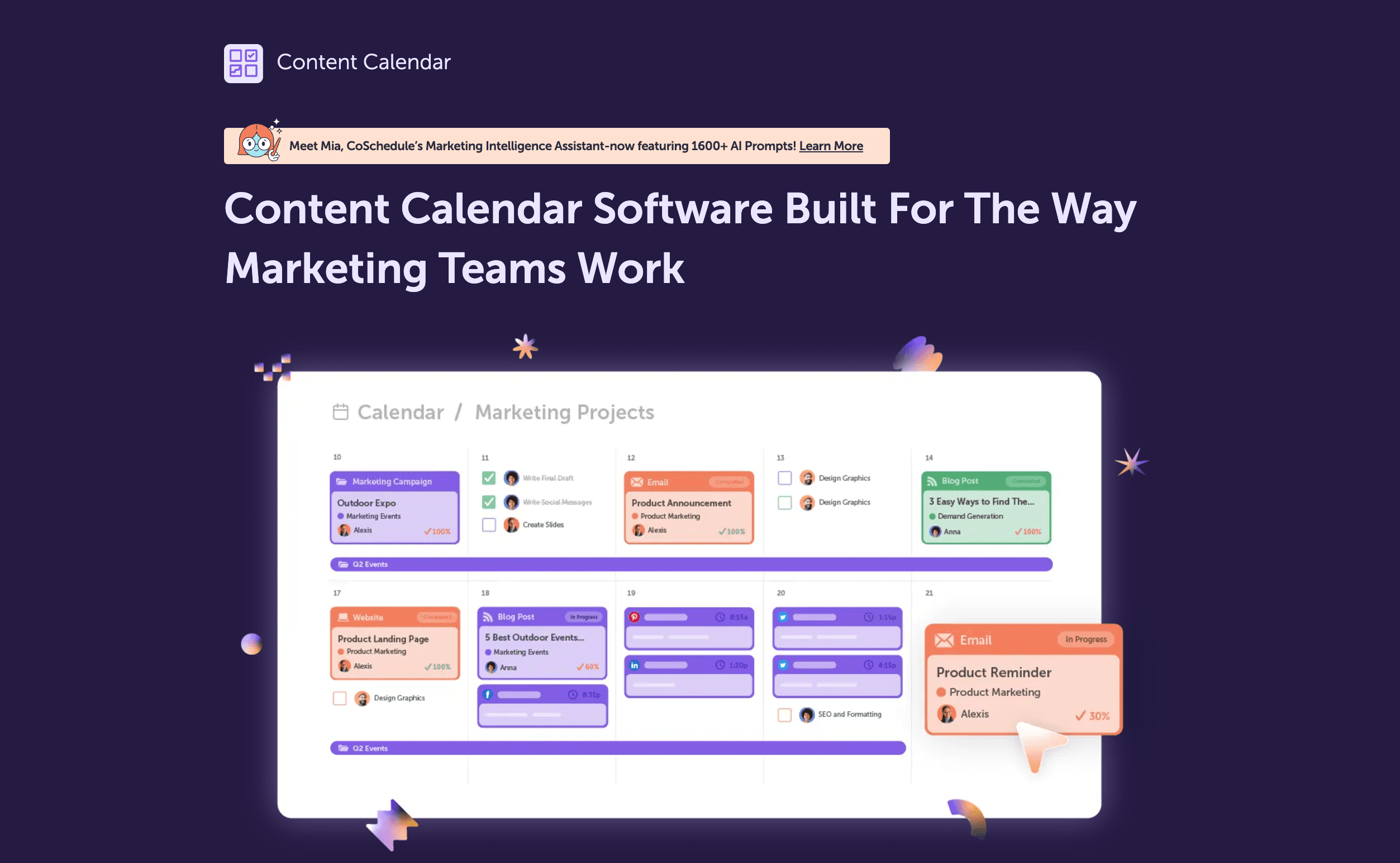 CoSchedule's AI Content Calendar