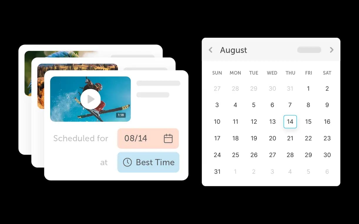 CoSchedule social calendar posting and calendar graphic.