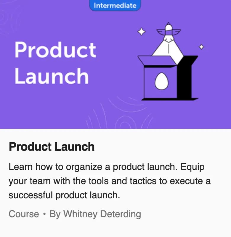 CoSchedule's Actionable Marketing Institute course on product launches.