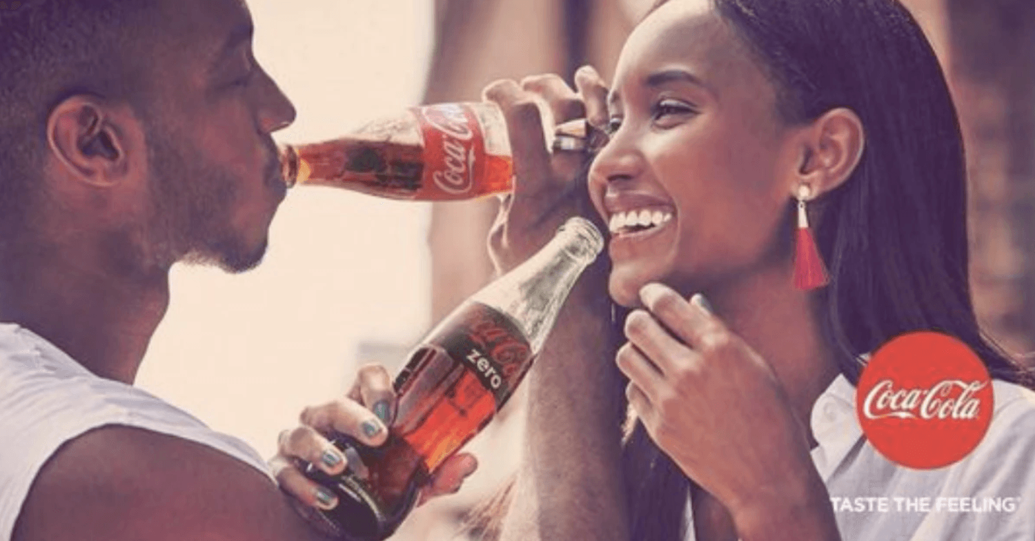 Coca Cola taste the feeling ad.