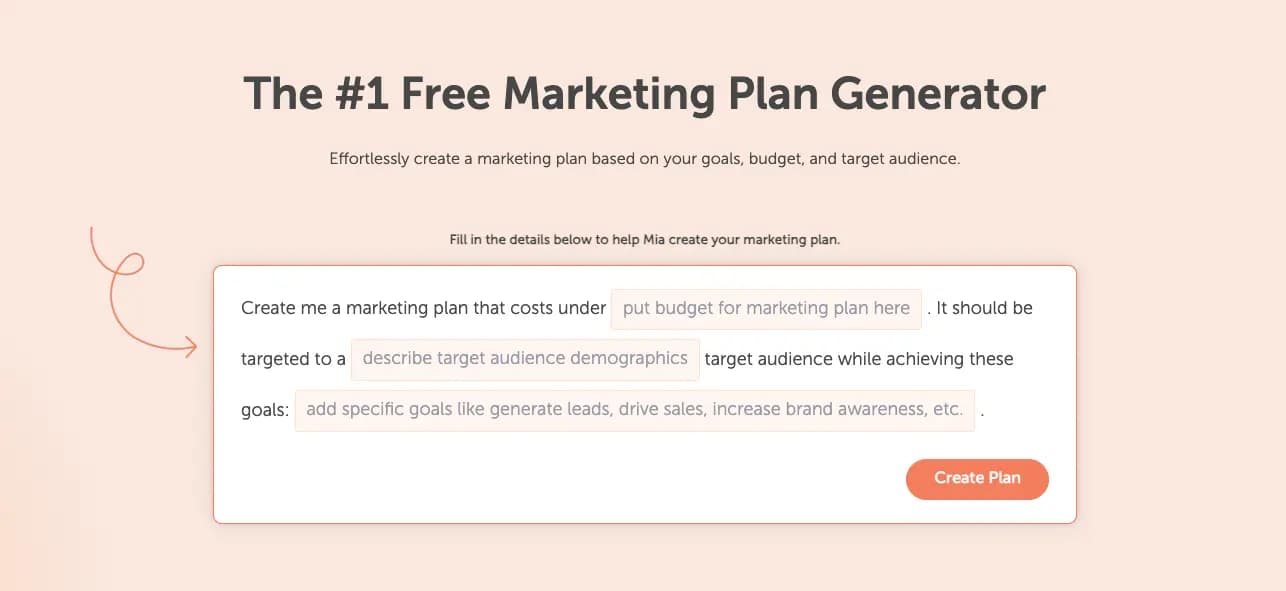 CoSchedule marketing plan generator.
