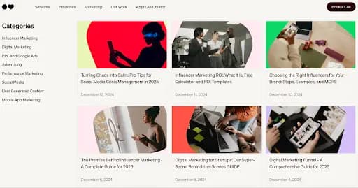 InBeat Agency blog homepage.