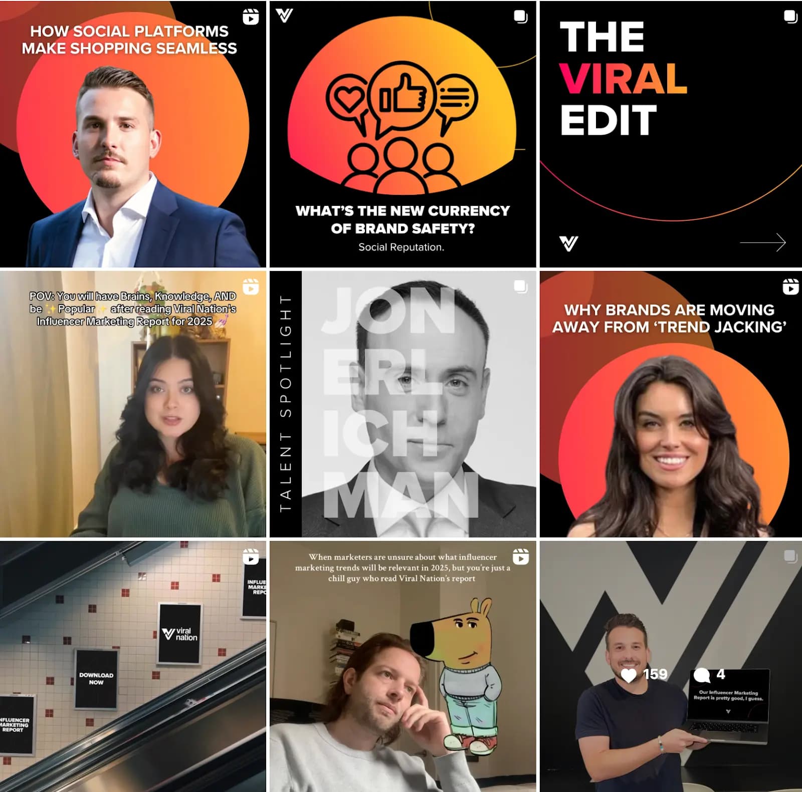 Viral Nation Instagram posts.