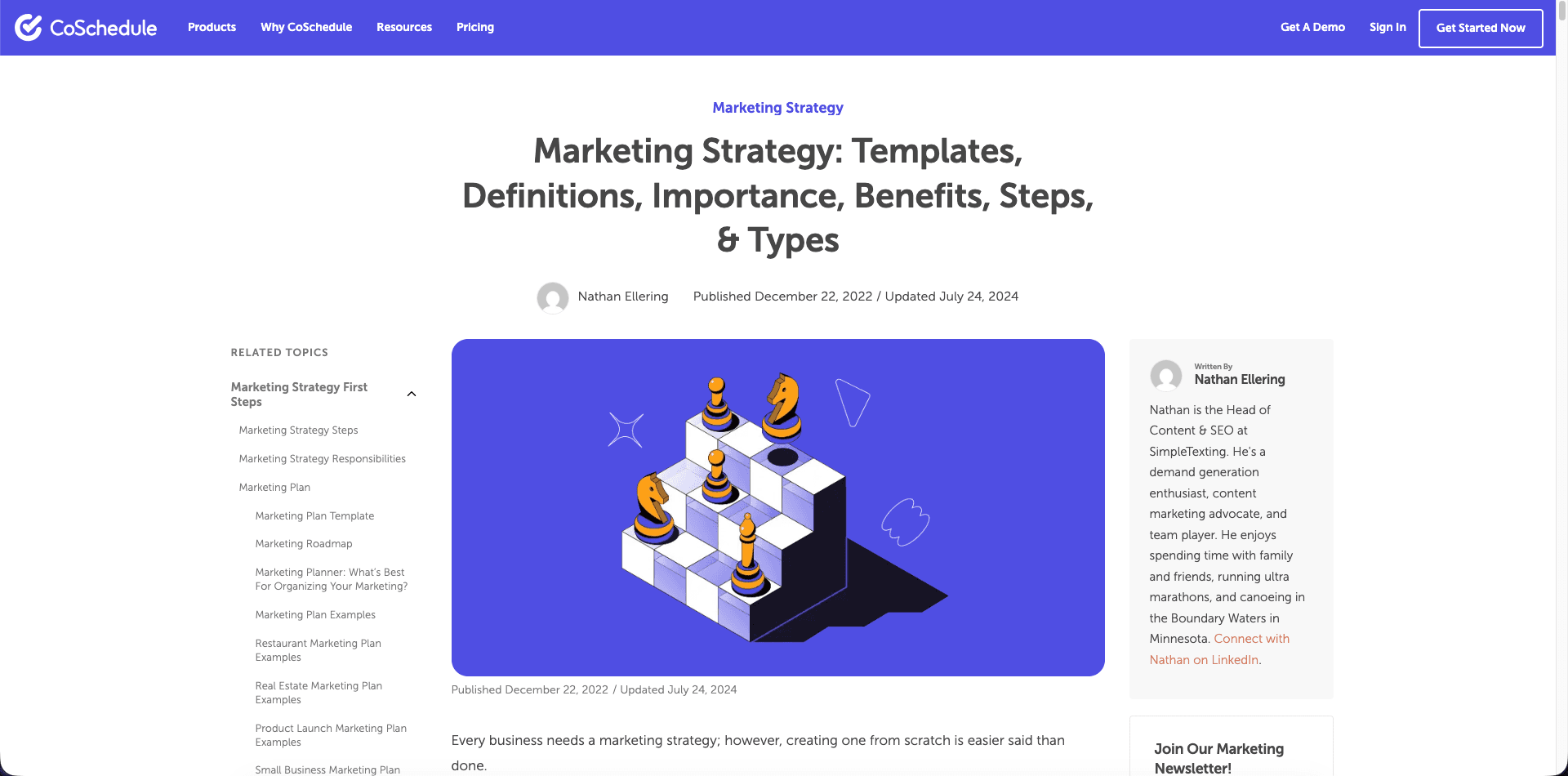 Marketing Strategy: Templates, Definitions, Importance, Benefits, Steps, & Types - CoSchedule.