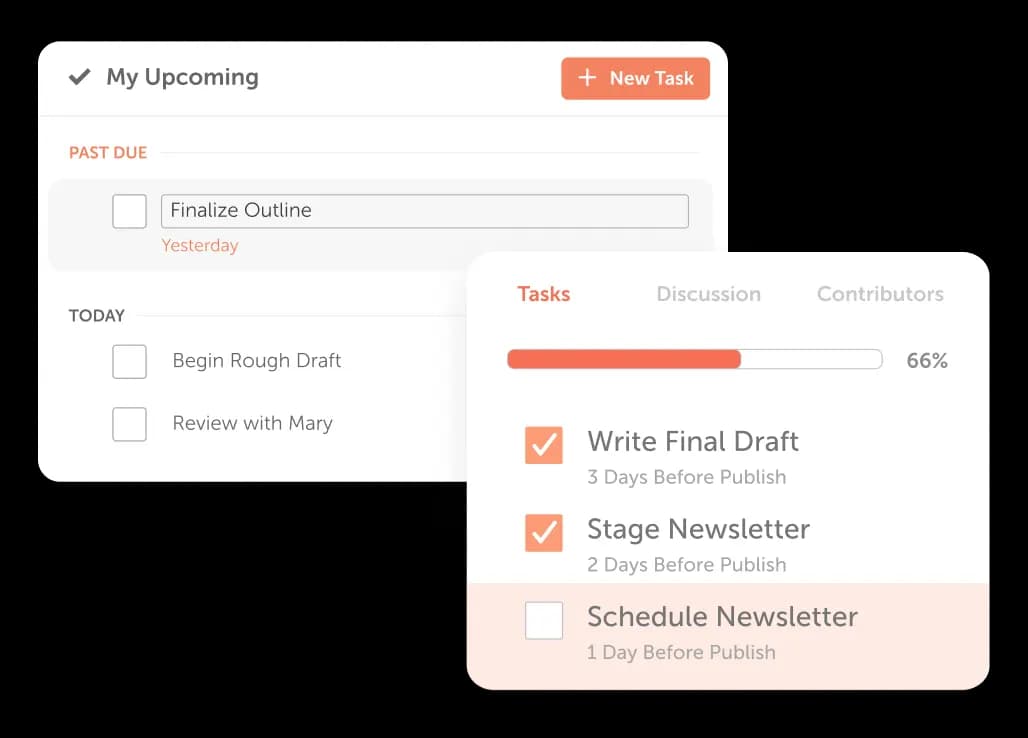 CoSchedule task scheduling feature.