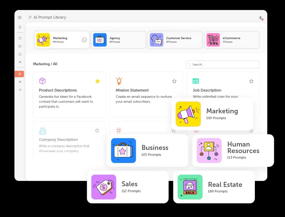 CoSchedule's AI prompt library graphic.