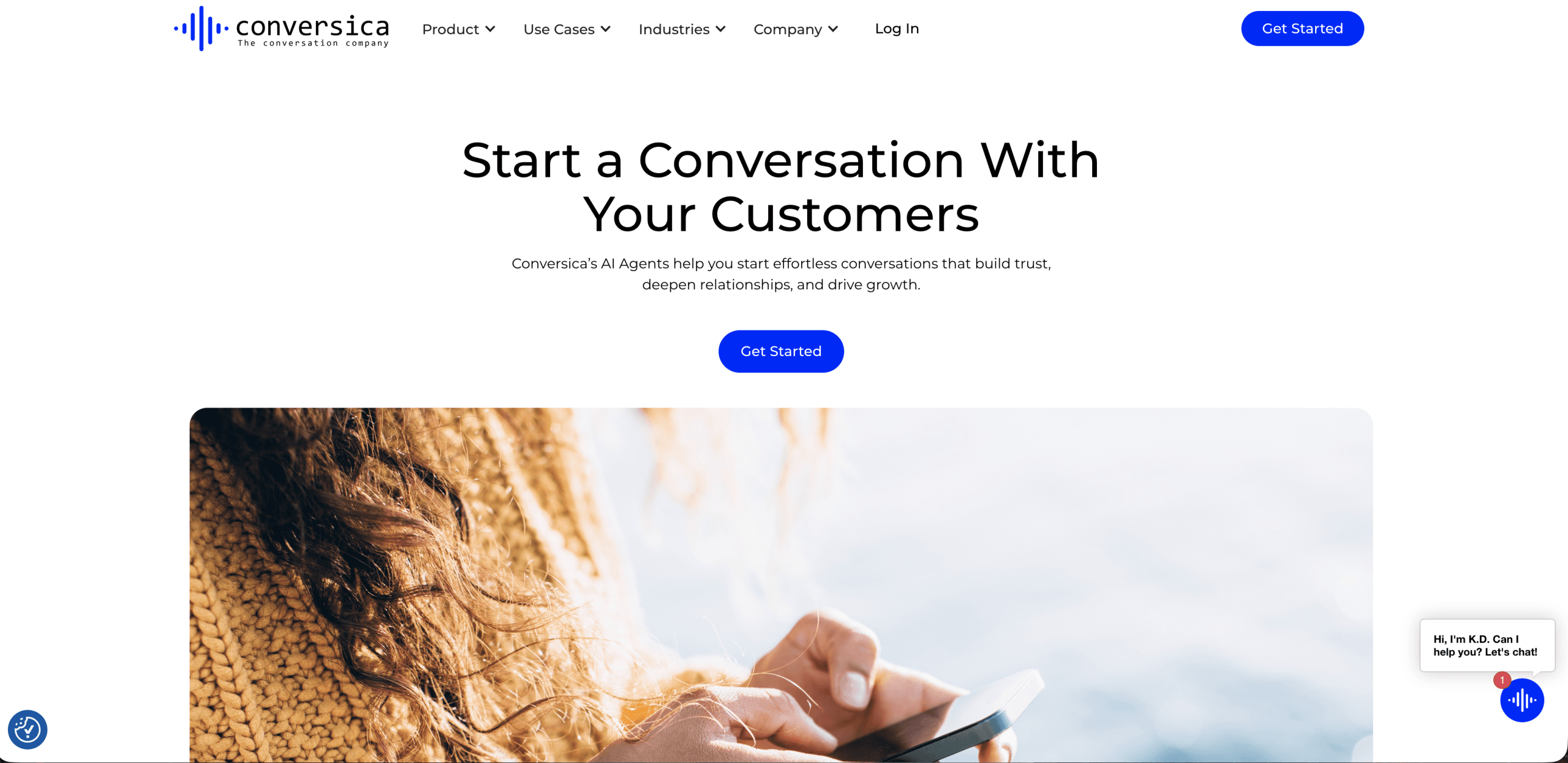 Conversica homepage.