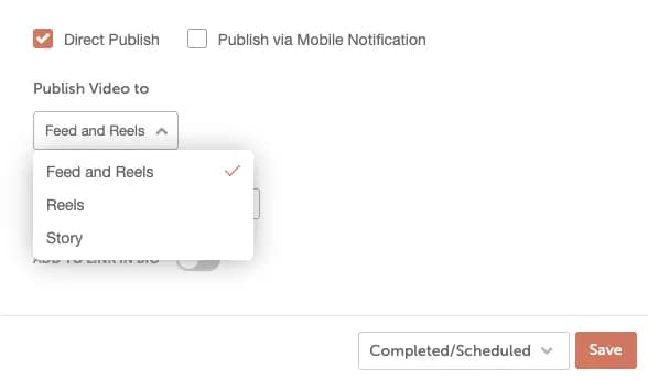 CoSchedule publish video to feature.