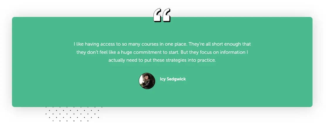 CoSchedule customer testimony from Icy Sedgwick.