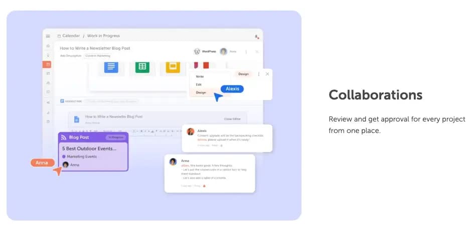 CoSchedule overview of how to use collaborations