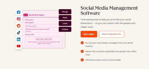 HubSpot Marketing Hub homepage.