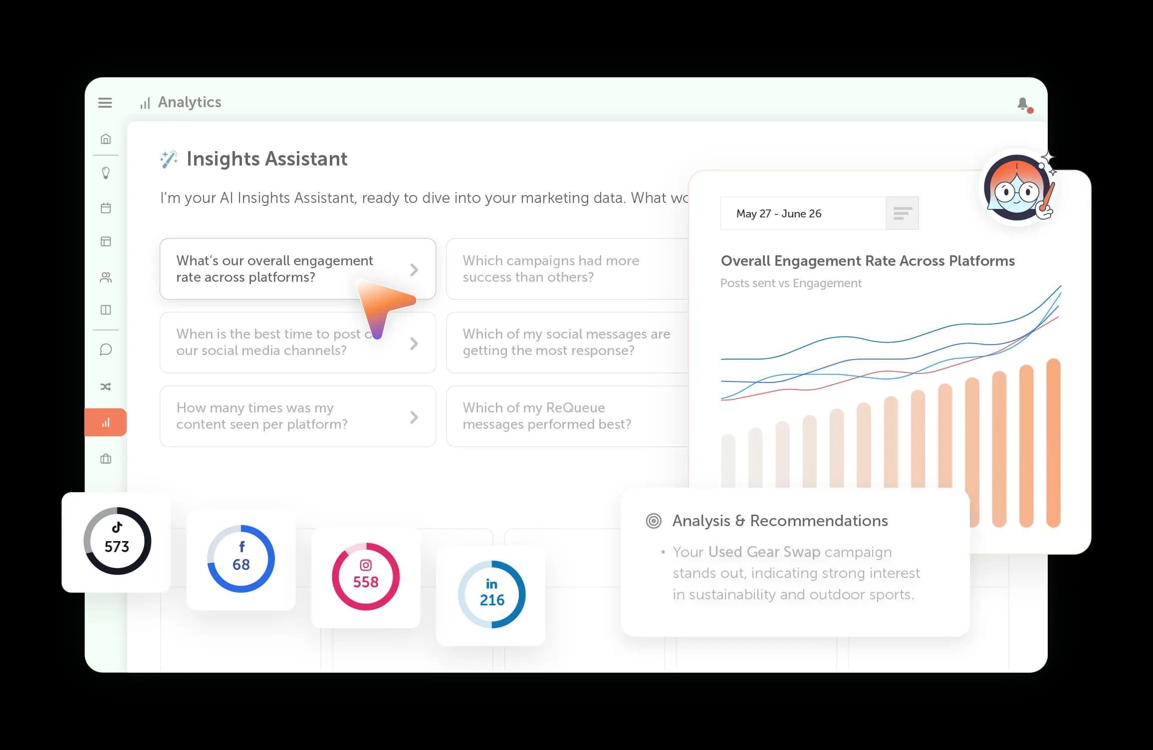 CoSchedule's Insights Assistant graphic.