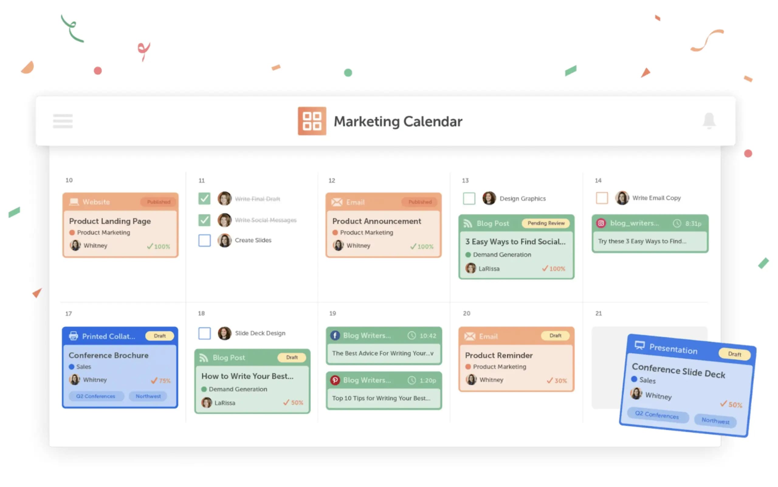 CoSchedule Marketing Calendar graphic.