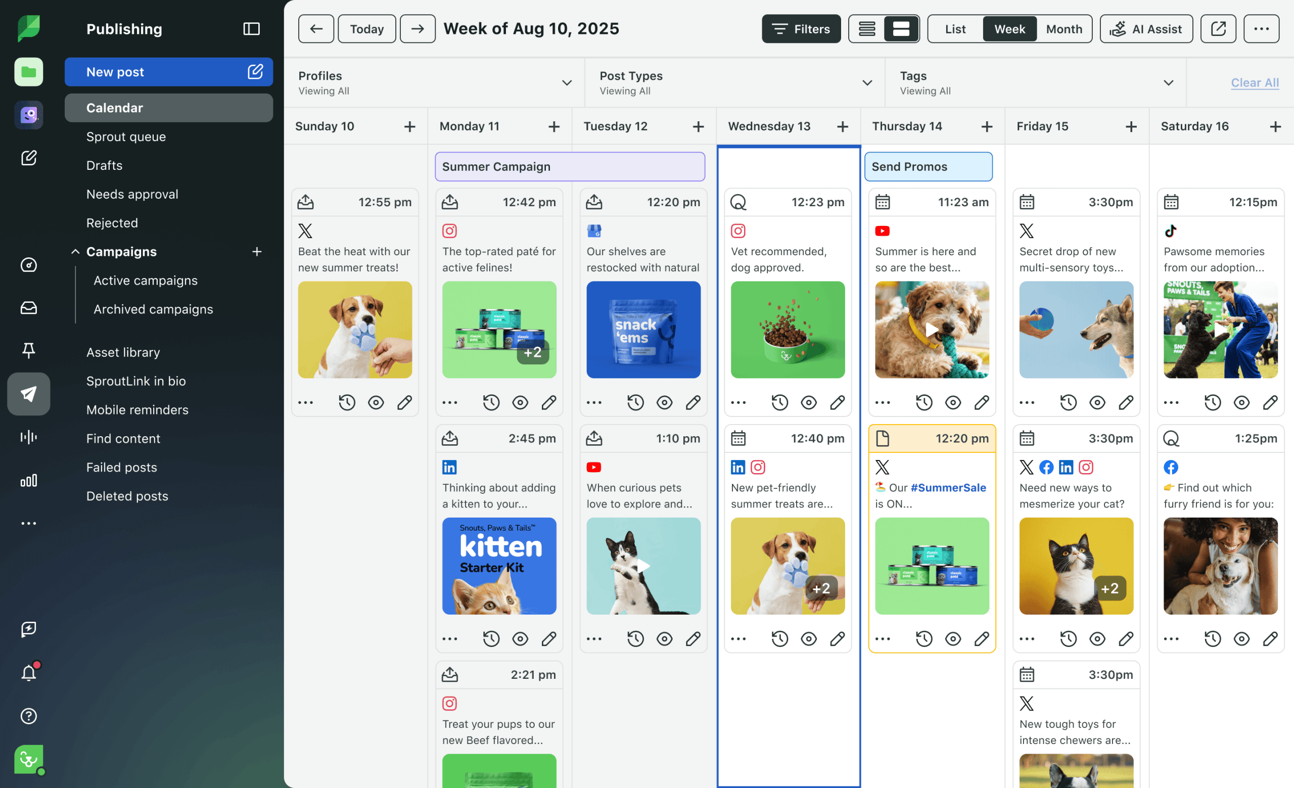 Sprout Social Social Calendar