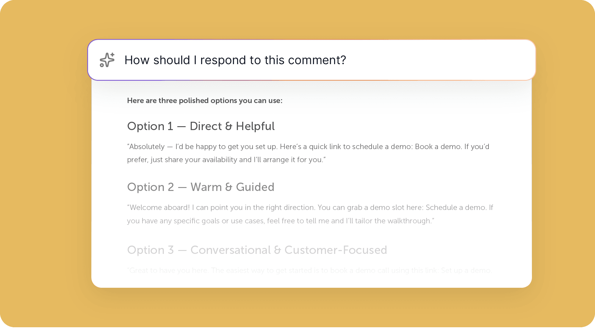 AI Assisted Replies