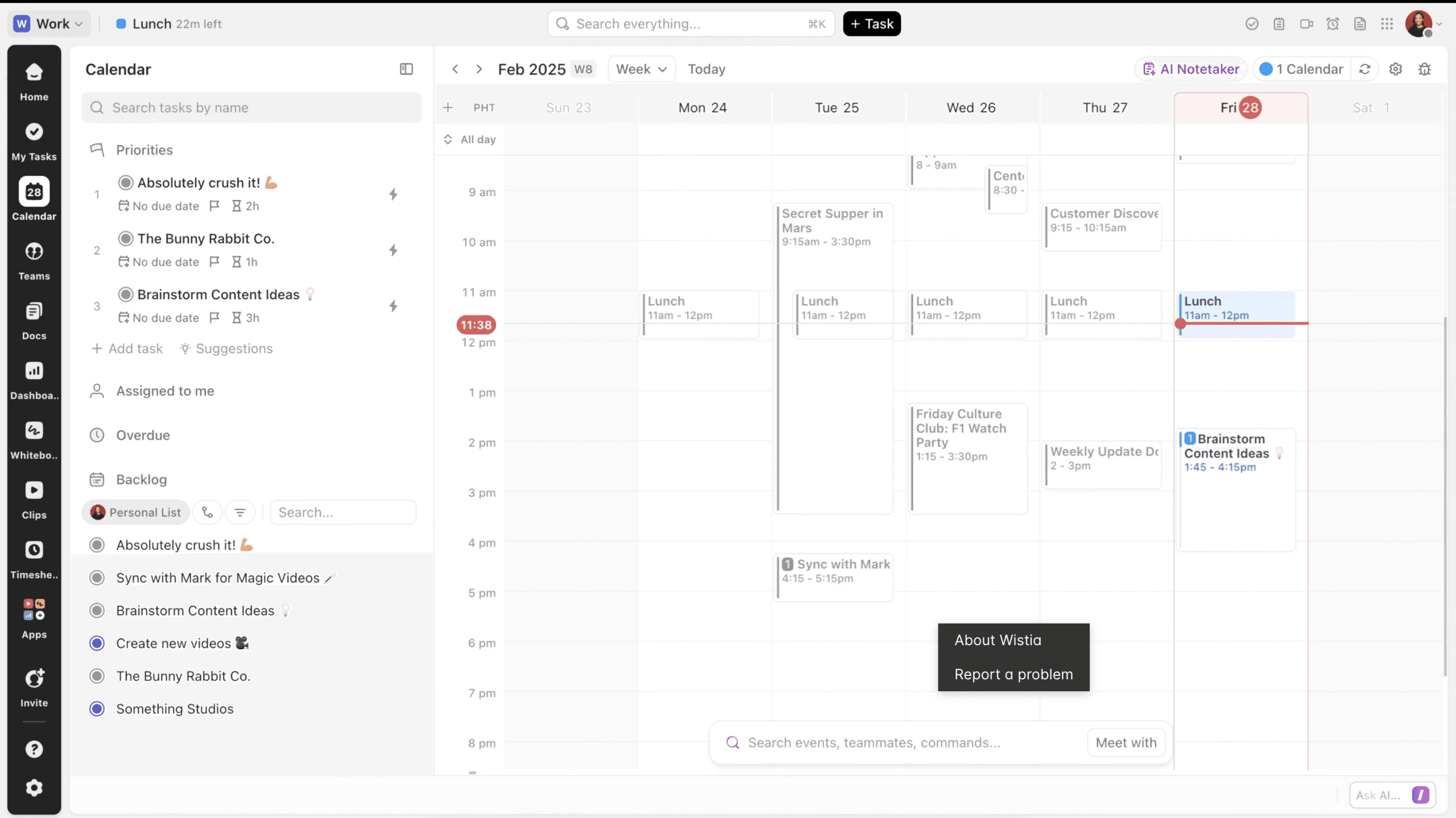 ClickUp Marketing Calendar