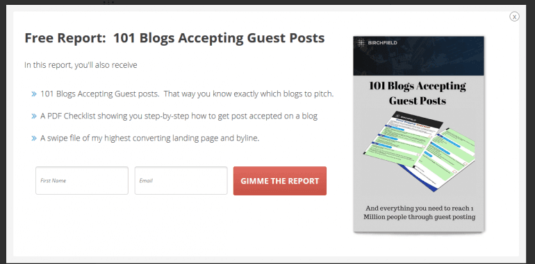 promote your blog with exit intent popups