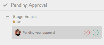 Pending approval stage of workflow in CoSchedule