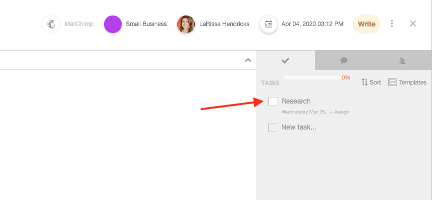 Assign individual tasks in CoSchedule