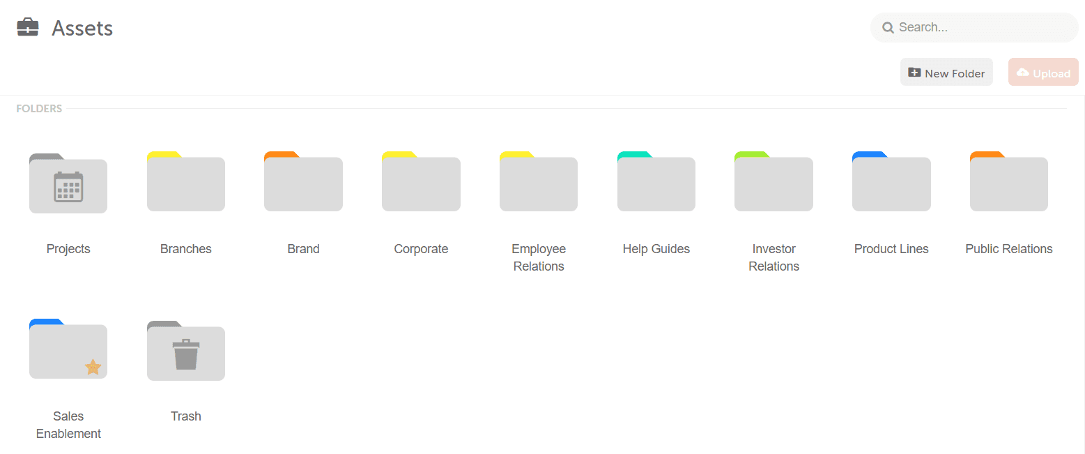 Color Labeled folders in the asset organizer