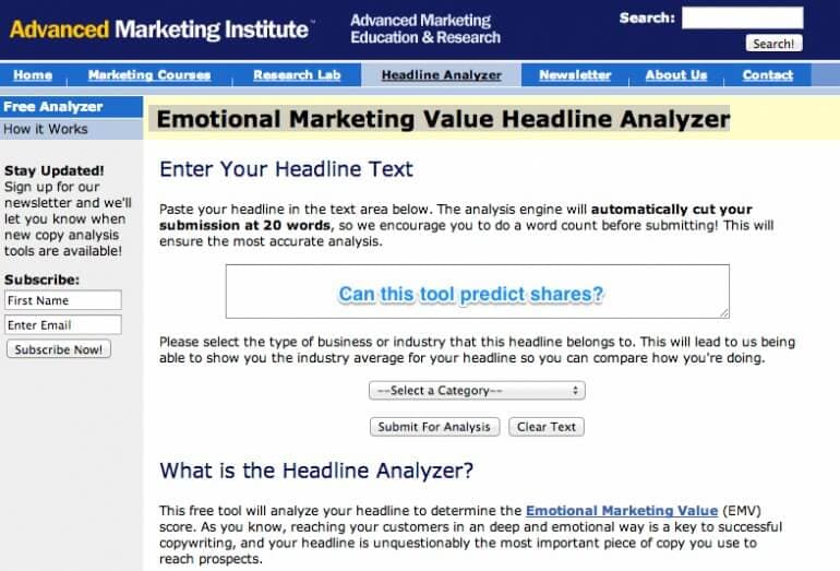 Emotional headlines analysis