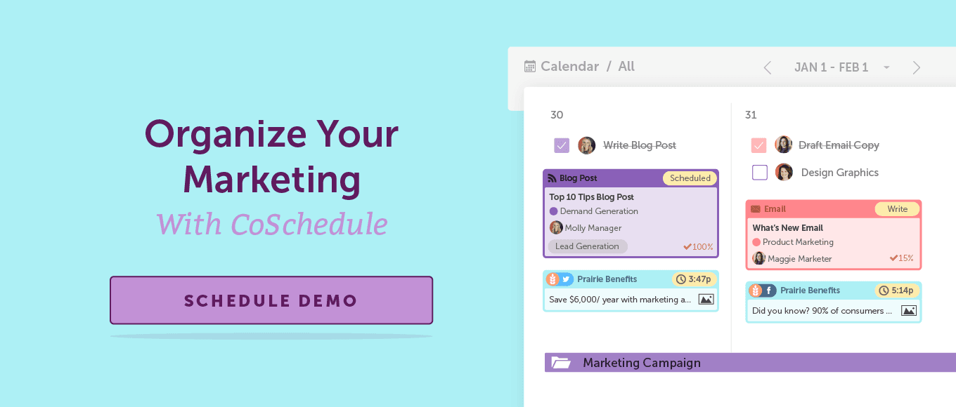 Organize Your Marketing With CoSchedule