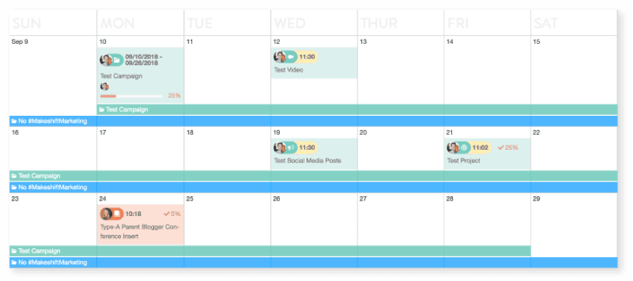 Highlight campaign visuals in CoSchedule
