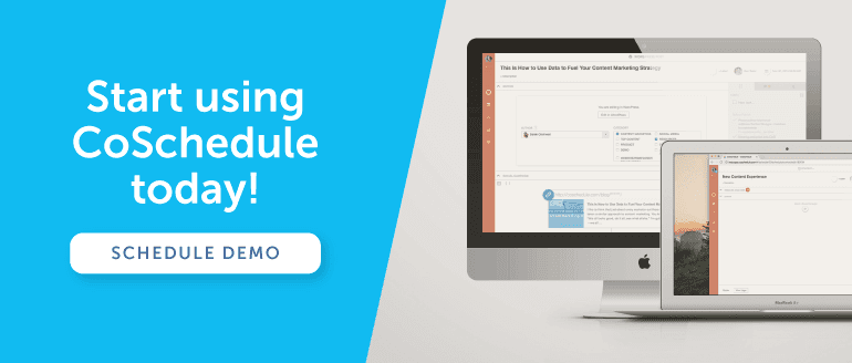 Set up a demo with CoSchedule.