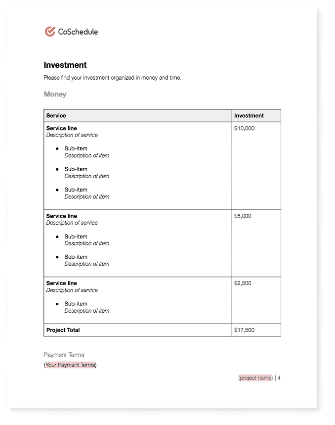 Land Purchase Proposal Template