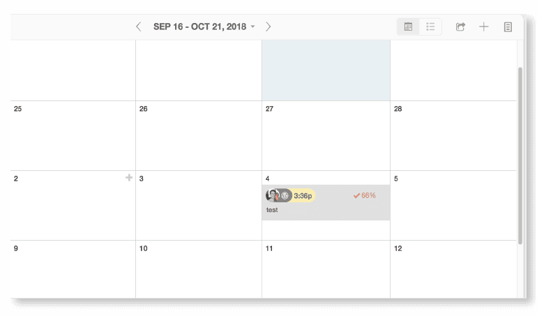 Calendar example from CoSchedule
