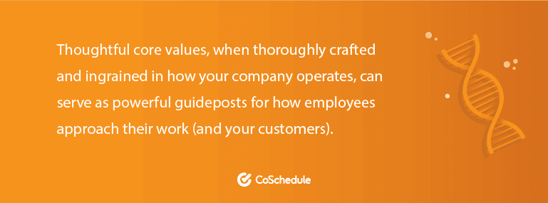 CoSchedule values