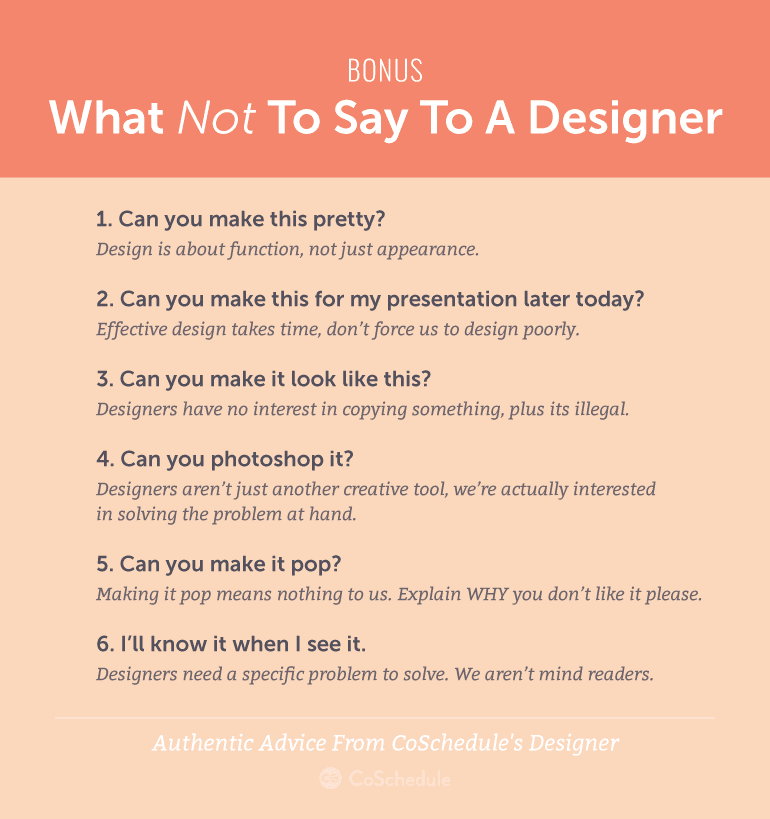 how to work with designers