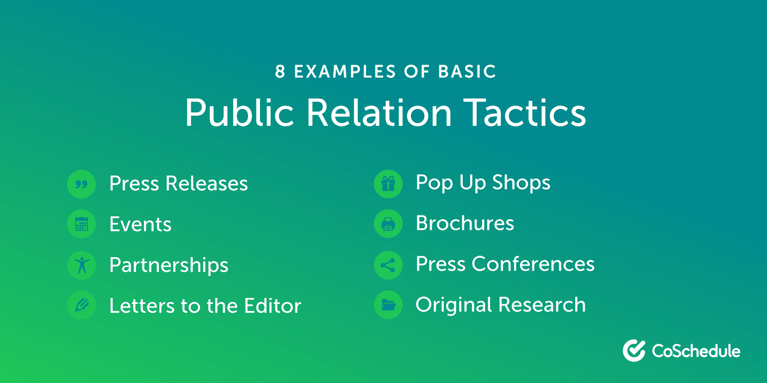 what is a good example of public relations