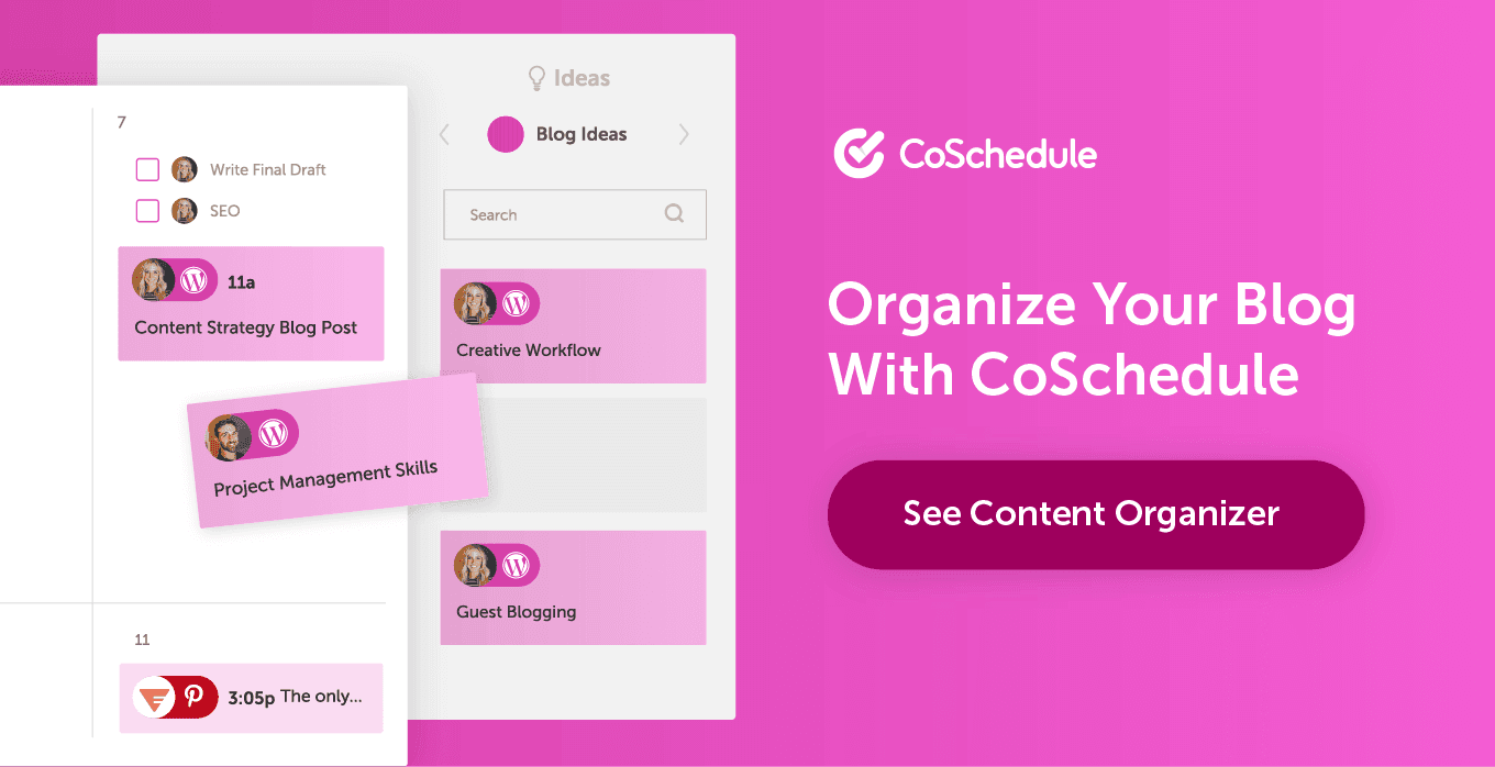 CoSchedule Content Organizer